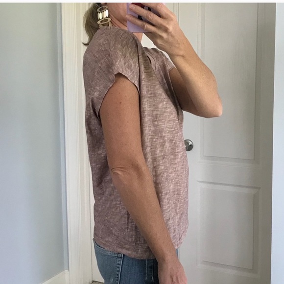 Short Sleeve, Mauve Mineral Wash Tee - Picture 4 of 9